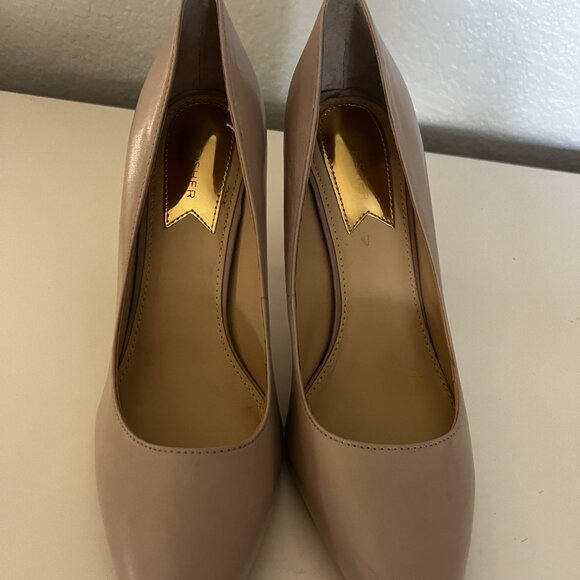 Marc Fischer Leather Pumps Heels Tan Beige Womens Size 10 - Picture 4 of 4